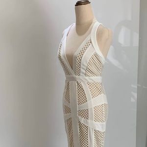 White/Nude Net Mermaid Mini Sexy S